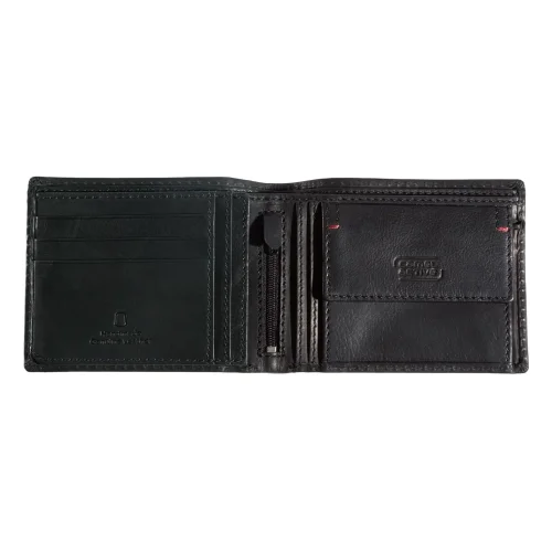 Camel Active 181-703-60 czarny portfel męski widok z tyłu / Camel Active 181-703-60 black men’s wallet back view